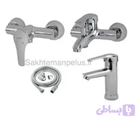 ست شیرآلات کسری مدل آبتین کروم مجموعه ۴ عددی