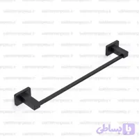 جای آویز حوله بلند دیواری سرویس بهداشتی ضد زنگ مشکی مات