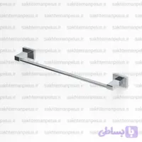 جای آویز حوله بلند دیواری سرویس بهداشتی ضد زنگ کروم براق