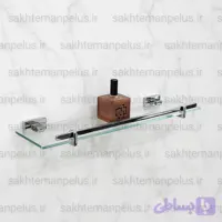 اتاژور شیشه ای جلوی آینه ای دیواری سرویس بهداشتی و حمام گریت کروم براق
