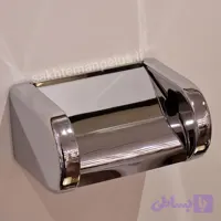 جای رول دستمال توالت دیواری مدل کاوردار کوچک NA کروم کنتراست