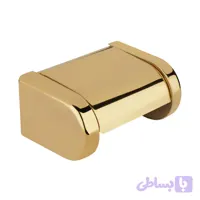 جا دستمال توالت دیواری استیل سرکوله مدل کاوردار کوچک طلایی