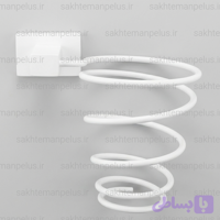 پایه دیواری استیل نگهدارنده سشوار سفید