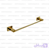 جای آویز حوله بلند دیواری سرویس بهداشتی ضد زنگ طلایی براق