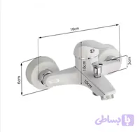 شیر دوش پادرا مدل آلفا سفید کروم