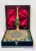 پک هدیه گلدان تشعیر ۳۰ سانتی با ترمه