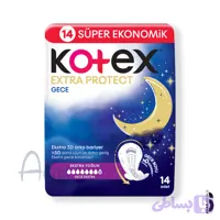 پد بهداشتی بانوان کوتکس مدل Extra Protect Gece | محافظت قوی در برابر نشت بسته 14 عددی