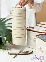 ظرف غذای چهار قلوی کیف دار برند LUNCH BOX