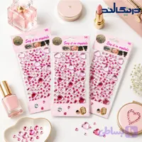 نگین چسبی صورتی مدل قلبی