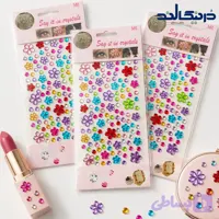 نگین چسبی طرح گل رنگی