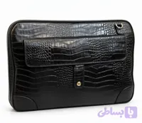 کیف فولدر چرم طبیعی گاوی کروکو مدل سرخونه دار