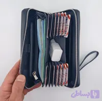 کیف دستی و مدارک چرم گاوی مدل آکارديونی