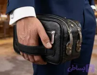 کیف شوزبگ رمزدار چرم طبیعی گاوی لیزارد مدل شاهان