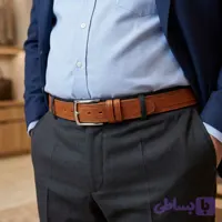 کمربند مردانه سایز بزرگ چرم طبیعی گاوی