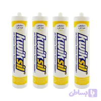 چسب سیلیکون کاسپین مدل shafaf حجم 300 میلی لیتر مجموعه 4 عددی