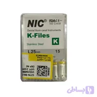 کا فایل دندانپزشکی ان آی سی مدل 25 کد 15 بسته 6 عددی