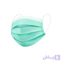 ماسک تنفسی مدل سه لایه سبز آبی سفید مشکی بسته 50 عددی