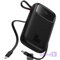 پاور بانک فست شارژ باسئوس QPow2 PPQD4-10C P1005500 QC3.0 PD 30W ظرفیت 10000 میلی آمپر ساعت