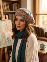 کلاه بره بافتنی وارداتی ابر و بادی