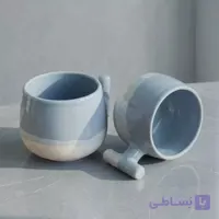 ماگ دسته تی آبی طوسی