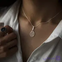 گردنبند راکت تنیس نقره