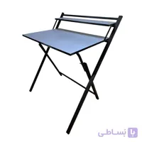 میز تحریر تاشو پایه بلند ایستاده طوسی