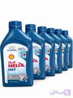 (بسته ی 6 عددی ) روغن موتور هیوندای و کیا شل هلیکس اصلی یک لیتری 10W40 API SN