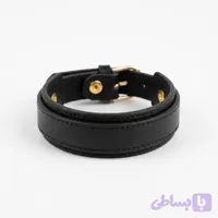 دستبند چرم طبیعی مدل آناویز چرم (مشکی) (کد JDIU6)