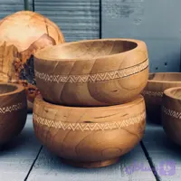 کاسه آجیل خوری چوبی کد 563