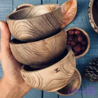کاسه آجیل خوری چوبی کد 556
