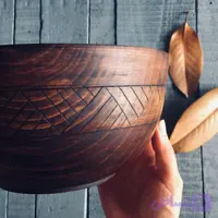 کاسه چوبی بزرگ کد 302