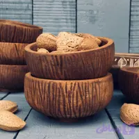 کاسه آجیل خوری چوبی کد 541