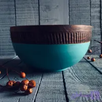 کاسه چوبی رنگی کد 289