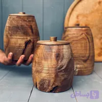 ظرف دربدار چوبی دکوری ملچ کد 982