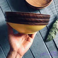 کاسه چوبی رنگی کد300