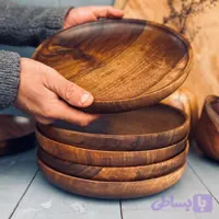بشقاب چوبی گردو کد 400103
