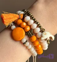 پک دستبند فانتزی دخترانه نارنجی