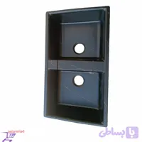 سینک ظرفشویی گرانیتی دو لگن بدون سینی مشکی رگه طلایی | برند ماک (کد BZ88Z)