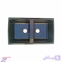 سینک ظرفشویی گرانیتی دو لگن بدون سینی مشکی ساده | برند ماک (کد 1H4N6)
