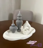 سنگ مصنوعی اکسسوری با شمع مخروطی