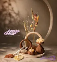 ست دکوراتیو رومیزی آتریا | سینی دکوری، جاشمعی