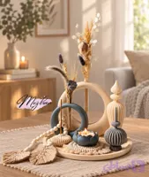 ست دکوری سنگ مصنوعی آوین | سینی دکوری رومیزی