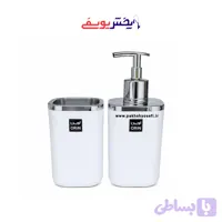 ست جا مایع و مسواکی میراب رنگ سفید