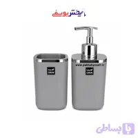 ست جا مایع و مسواکی میراب رنگ طوسی