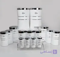 سرویس 16 پارچه کمر باریک هرمس سفید درب کروم C0004