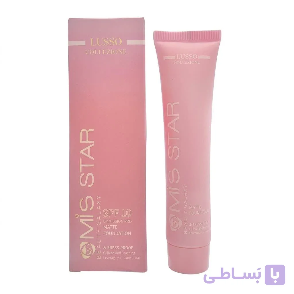 کرم پودر مات Misstar مدل Lusso Collezione – دارای SPF 10 – بافت سبک و مخملی با پوشش‌دهی عالی