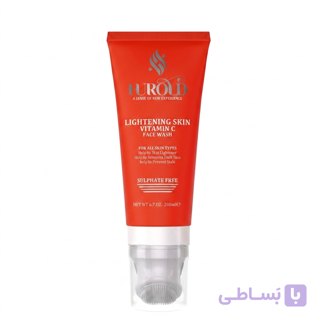 ژل شستشوی صورت هیرود (HUROLD) مدل ویتامین C حجم 200 میلی‌لیتر – فاقد سولفات و دارای فیس‌براش