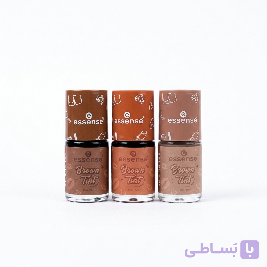 تینت لب قهوه‌ای برند essense مدل Brown Tint – طیف رنگی نود، مات و طبیعی