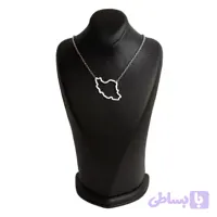 گردنبند مدل نقشه ایران طرح خطی استیل
