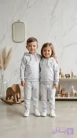 ست هودی شلوار دخترانه دورس طرح خرس اصل ترک برند Pampal Moda